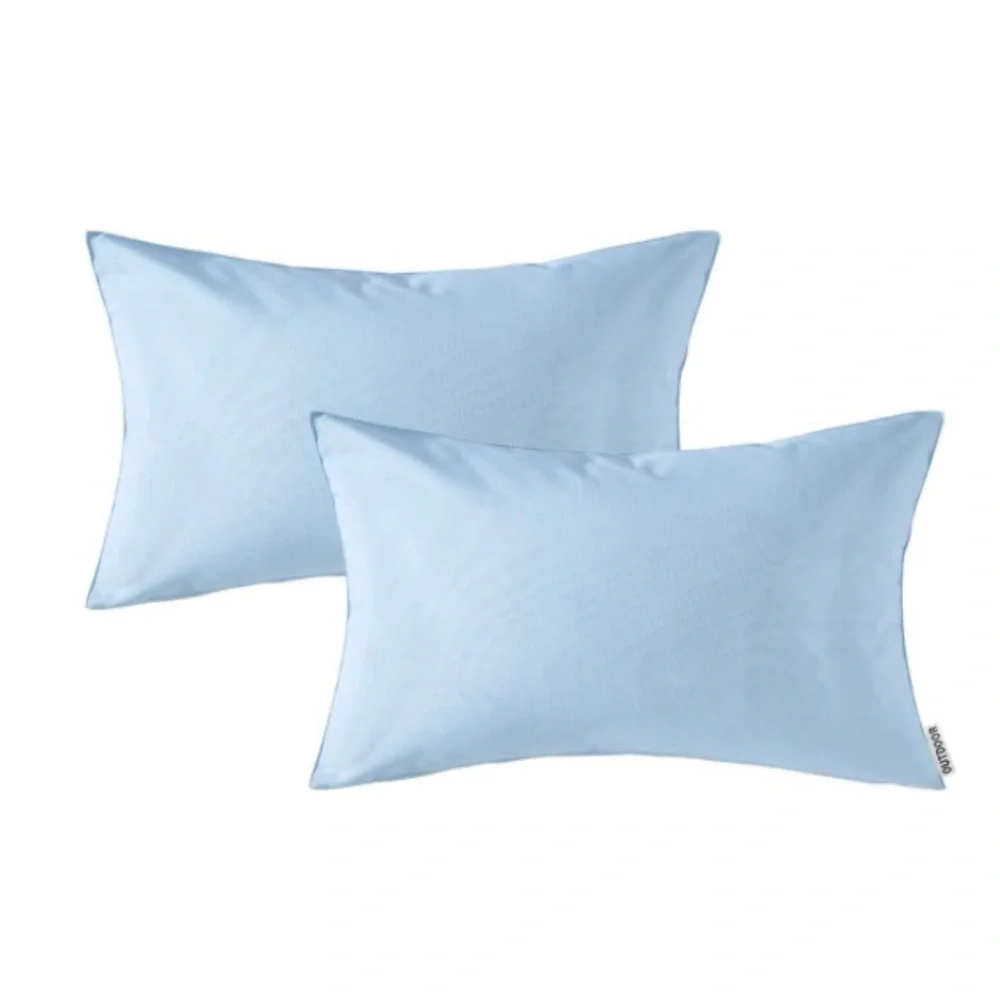 Luxury Home | Sky Blue Outdoor Water Resistant Lumbar Throw Pillow Covers